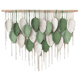 3D Wall Art: Cotton Rope Woven Leaves Tapestry Wall Hanging for Living Room Bedroom Decor