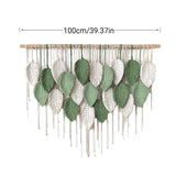 3D Wall Art: Cotton Rope Woven Leaves Tapestry Wall Hanging for Living Room Bedroom Decor
