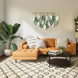 3D Wall Art: Cotton Rope Woven Leaves Tapestry Wall Hanging for Living Room Bedroom Decor