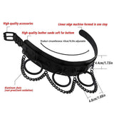 Men's Jewellery: PU Leather Collar Necklace Lock Chain Necklace for Women Fashion Neck Sleeve