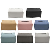 Toilet Paper Holders: Large Size Tissue Box Dispenser Paper Holder Napkin Case Pu Leather Cover - White