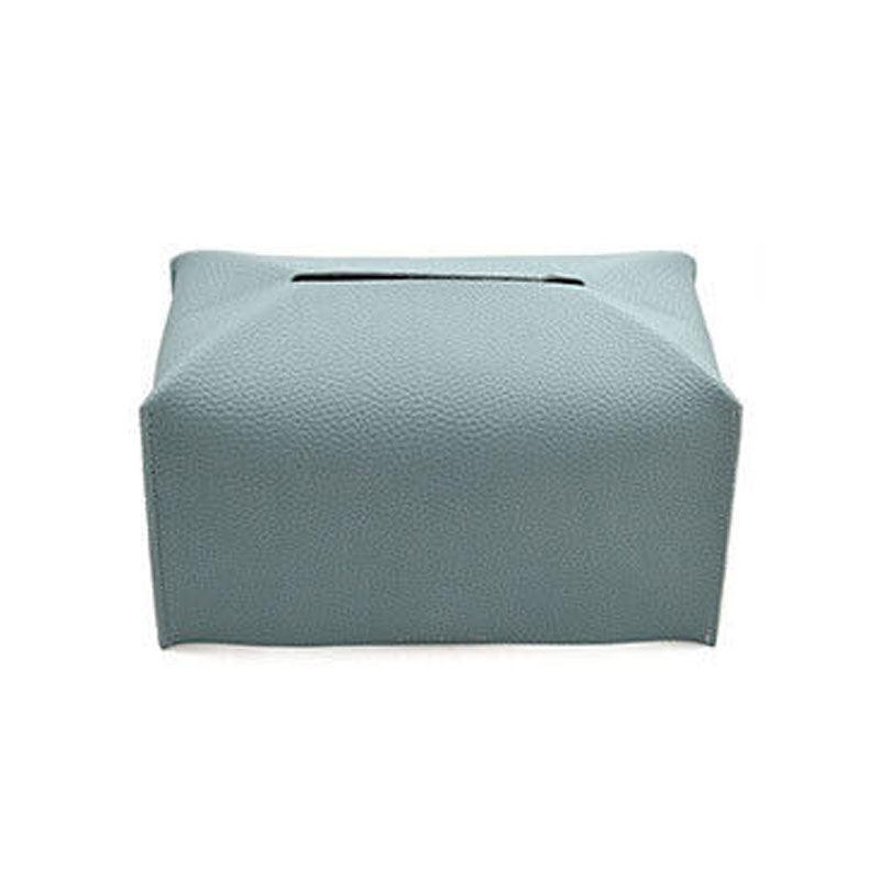 Toilet Paper Holders: Large Size Tissue Box Dispenser Paper Holder Napkin Case Pu Leather Cover - White