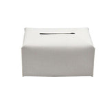 Toilet Paper Holders: Large Size Tissue Box Dispenser Paper Holder Napkin Case Pu Leather Cover - White