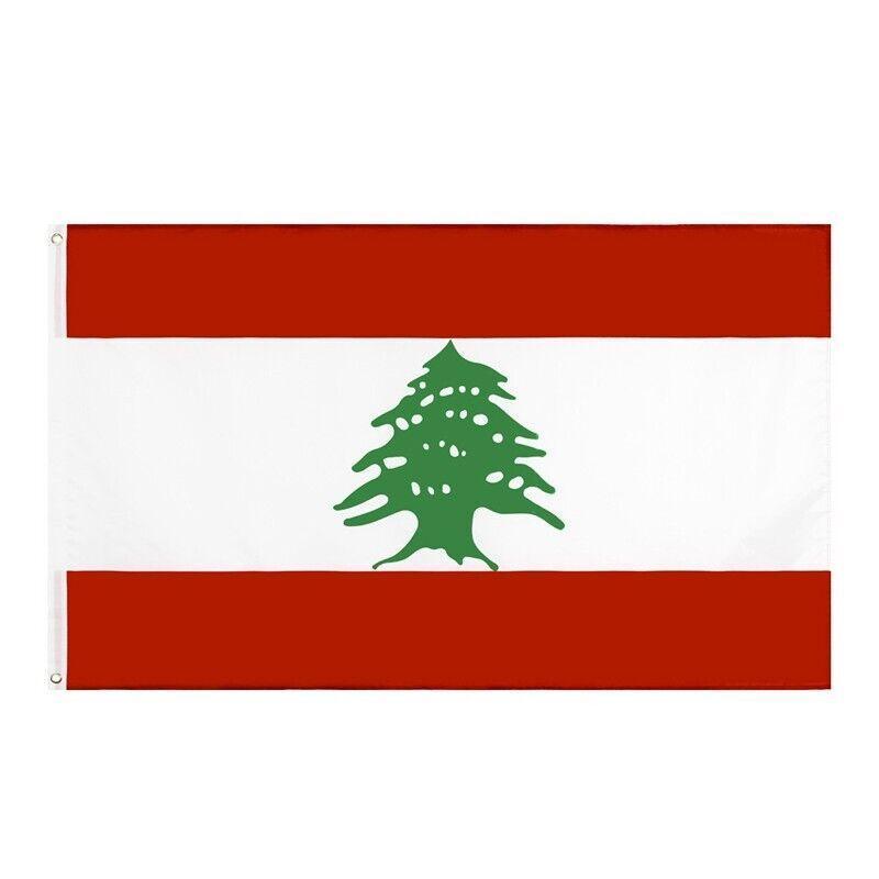 Outdoor Decorations & Lights: Large Lebanon Lebanese Flag Heavy Duty Outdoor Lb 90X150Cm - 3X5Ft