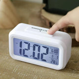 Clothing & Wardrobe Storage: Digital Bedside Led Snooze Alarm Clock Time Temperature Day/Night Desktop Clock - White