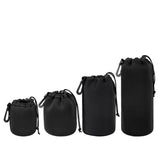 Camera Accessories: 4pcs DSLR Camera Lens Pouch Protective Case Tube Bag Soft Cover for SLR Storage