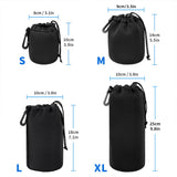 Camera Accessories: 4pcs DSLR Camera Lens Pouch Protective Case Tube Bag Soft Cover for SLR Storage