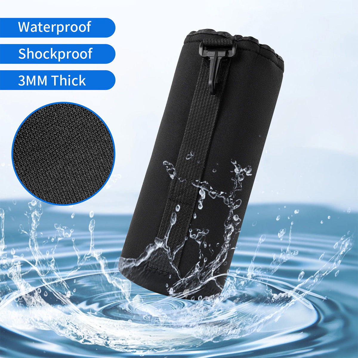 Camera Accessories: 4pcs DSLR Camera Lens Pouch Protective Case Tube Bag Soft Cover for SLR Storage