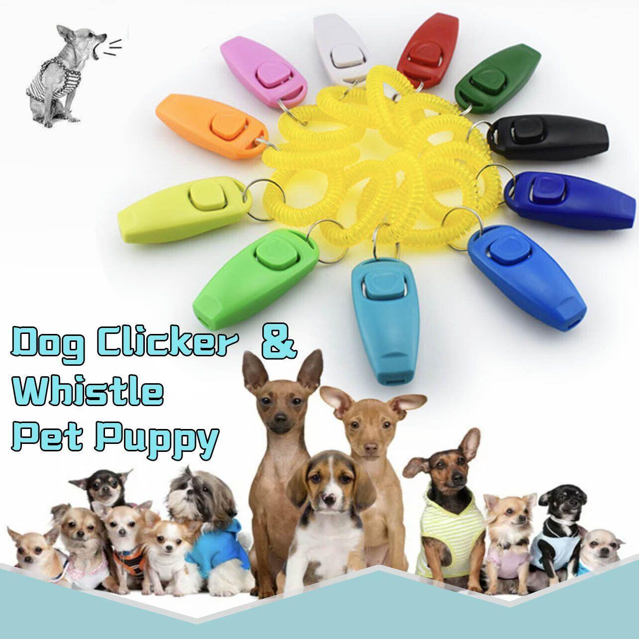 Dog Training Aids: Dog Whistle and Clicker Set for Training Stop Barking Obedience Tool Combo - Light Blue
