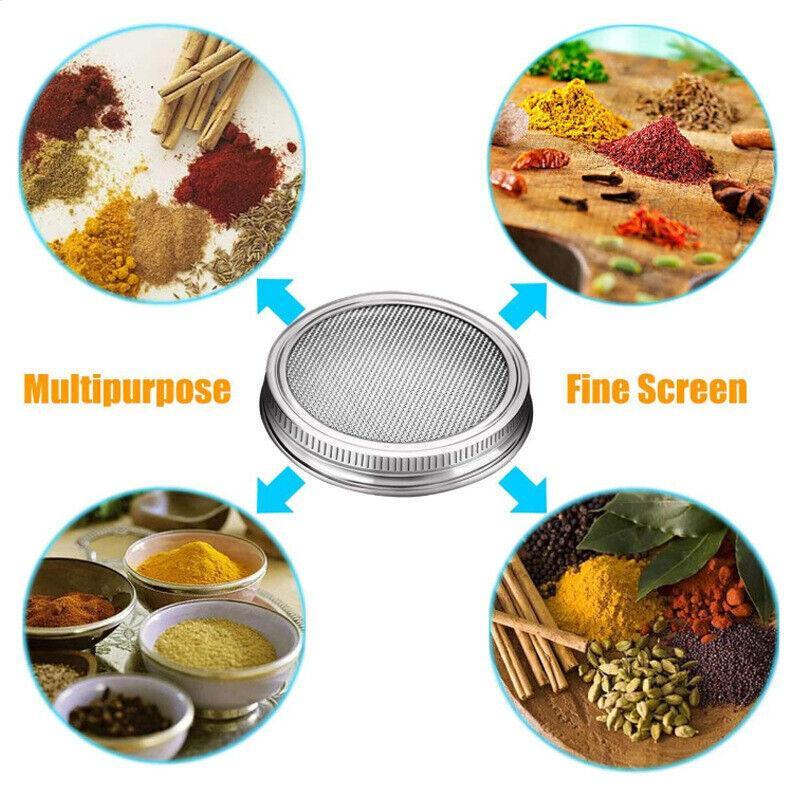 Outdoor Lights: Seed Sprouting Lids Tools Strainer Screen Kits For Wide Mouth Mason Canning Jar - 1SET