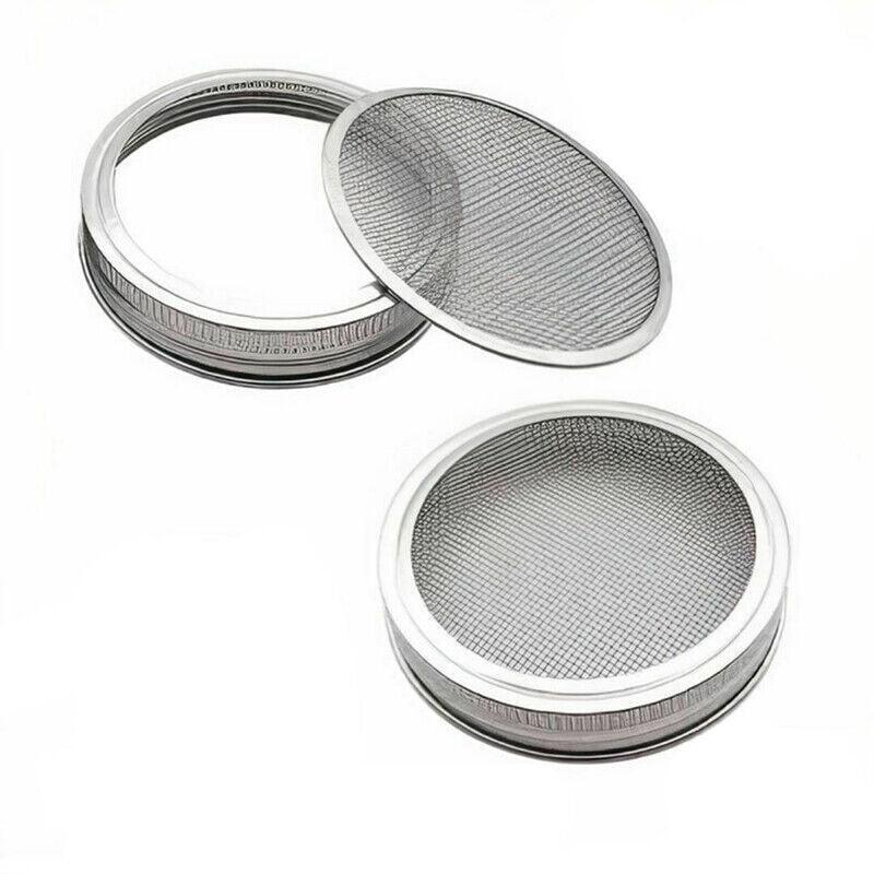 Outdoor Lights: Seed Sprouting Lids Tools Strainer Screen Kits For Wide Mouth Mason Canning Jar - 1SET