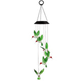 Other Outdoor Lights: Wind Chimes Solar Powered Led Lights Changing Hanging Garden Yard Outdoor Decor - Hummingbird