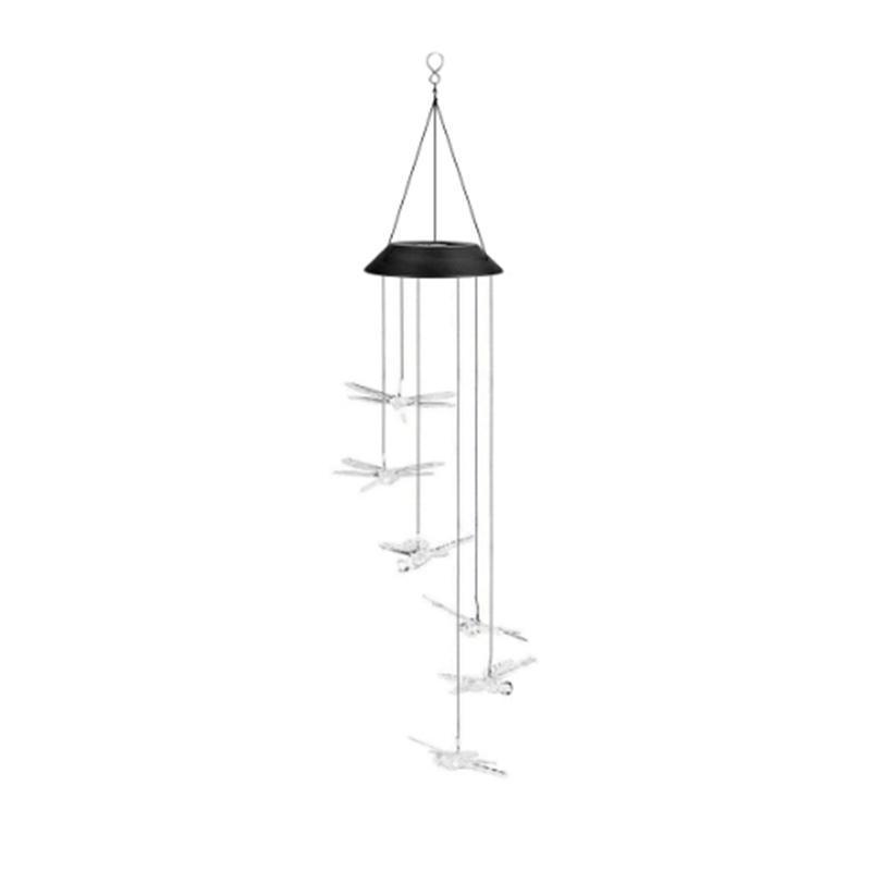 Wind Chimes Solar Powered Led Lights Changing Hanging Garden