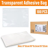 Postage Satchels & Boxes: Plastic Bags 100PCS Transparent Zip Lock Clear Resealable Storage Packaging - 15x22cm