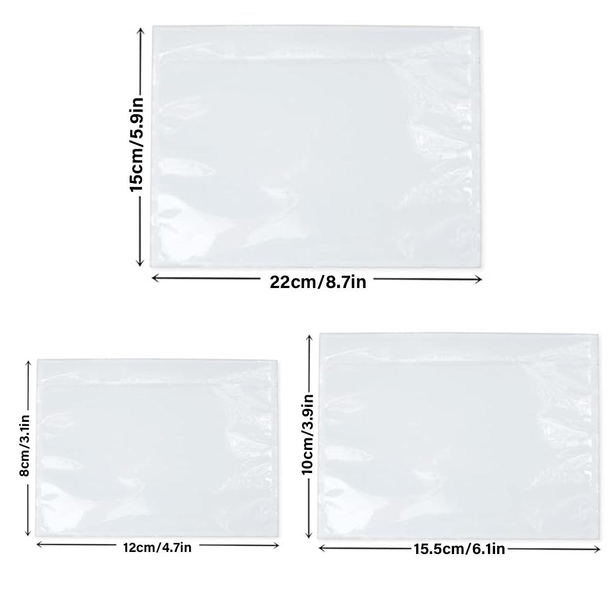 Postage Satchels & Boxes: Plastic Bags 100PCS Transparent Zip Lock Clear Resealable Storage Packaging - 8x12cm