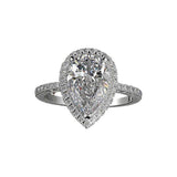Men's Jewellery: Sparkling Pear Shaped Zircon Cluster Ring Pear Shape Engagement Women Gift - 10