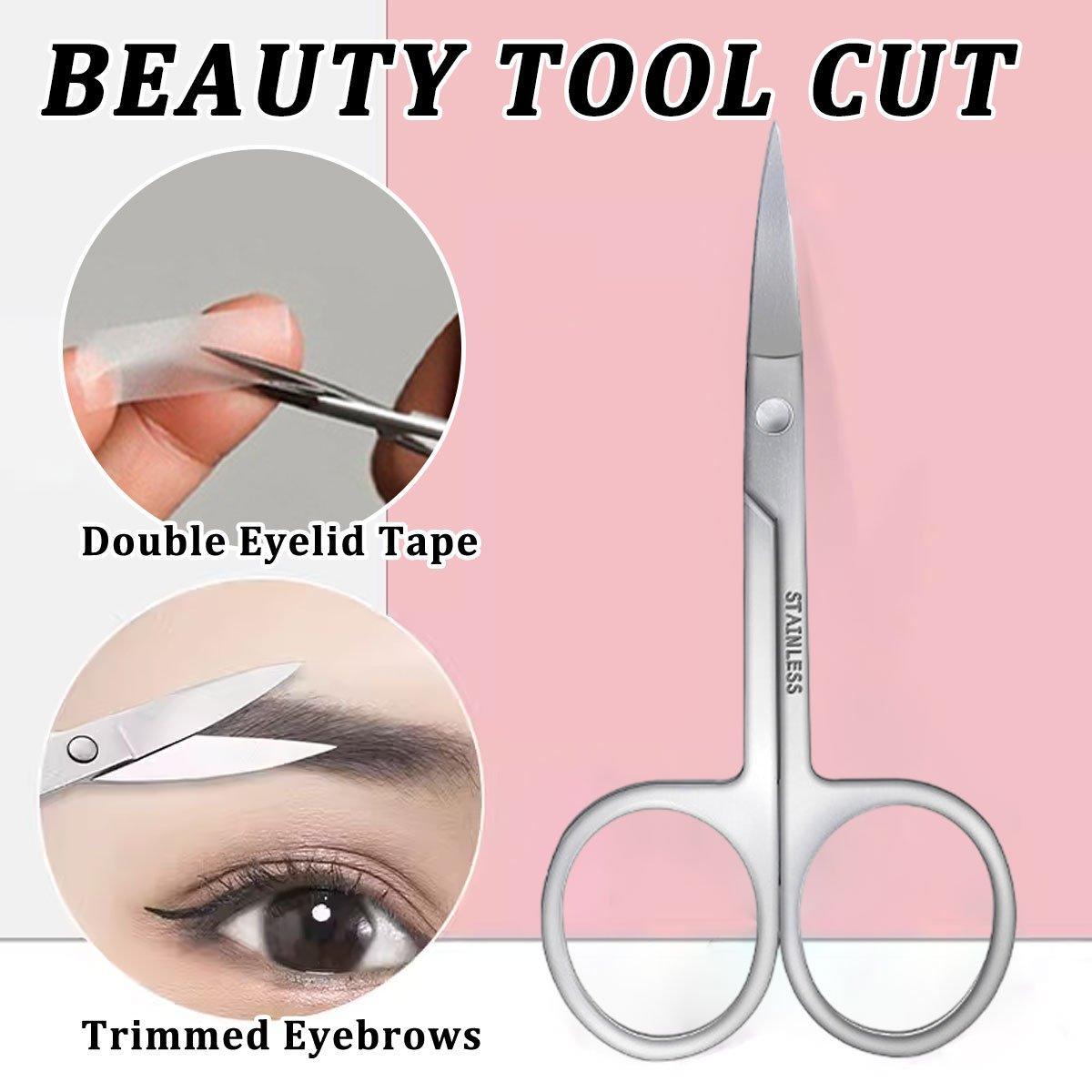 Hair Removal: Eyebrow Trimming Scissors Eyelash Nose Hair Cutter Manicure Tweezers