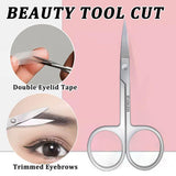 Hair Removal: Eyebrow Trimming Scissors Eyelash Nose Hair Cutter Manicure Tweezers