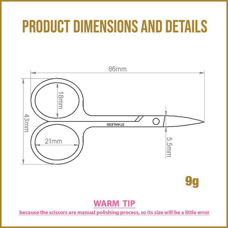 Hair Removal: Eyebrow Trimming Scissors Eyelash Nose Hair Cutter Manicure Tweezers