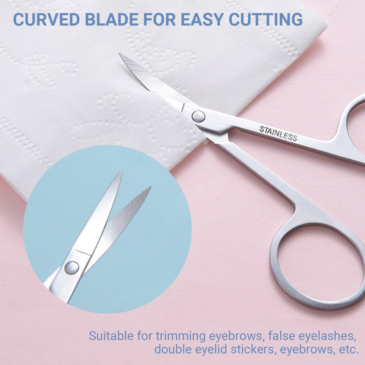 Hair Removal: Eyebrow Trimming Scissors Eyelash Nose Hair Cutter Manicure Tweezers
