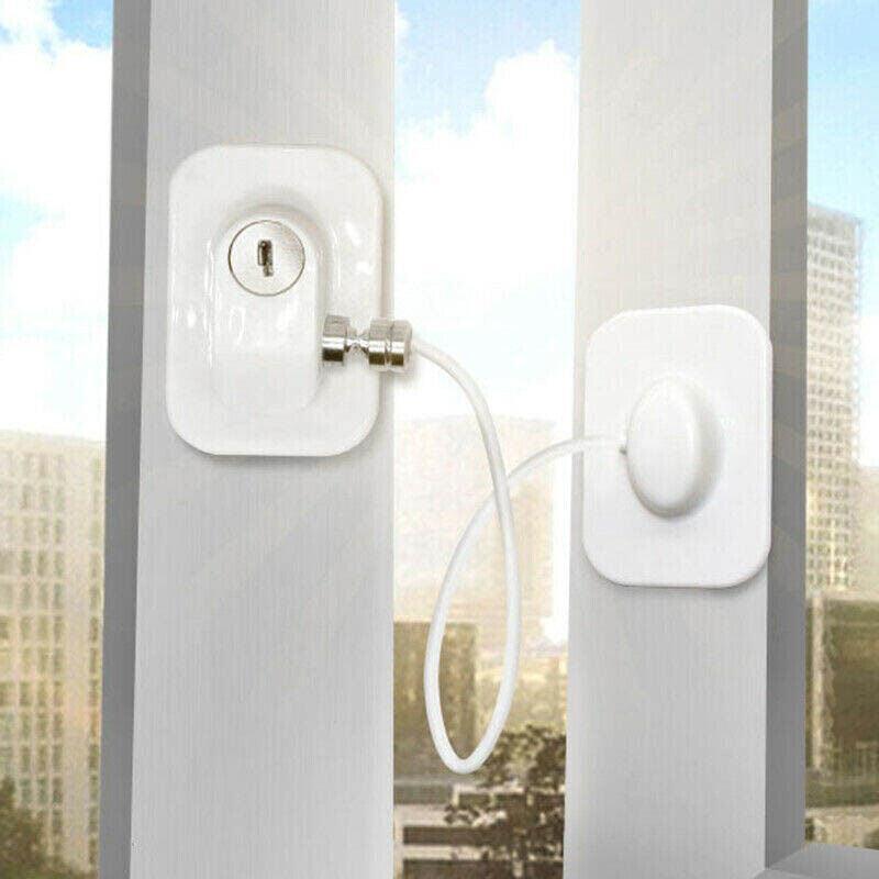 Safety Gates & Safety Accessories: Refrigerator Lock with Keys for Fridge Cabinet Window Door and Drawer Latch Use - Black