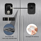 Safety Gates & Safety Accessories: Refrigerator Lock with Keys for Fridge Cabinet Window Door and Drawer Latch Use - Black
