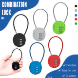 Safes & Lock Boxes: Combination Lock Padlock Locker 3 Digit Security Bike Suitcase Luggage Bag - Blue