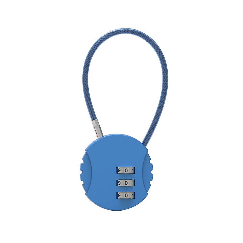 Safes & Lock Boxes: Combination Lock Padlock Locker 3 Digit Security Bike Suitcase Luggage Bag - Blue