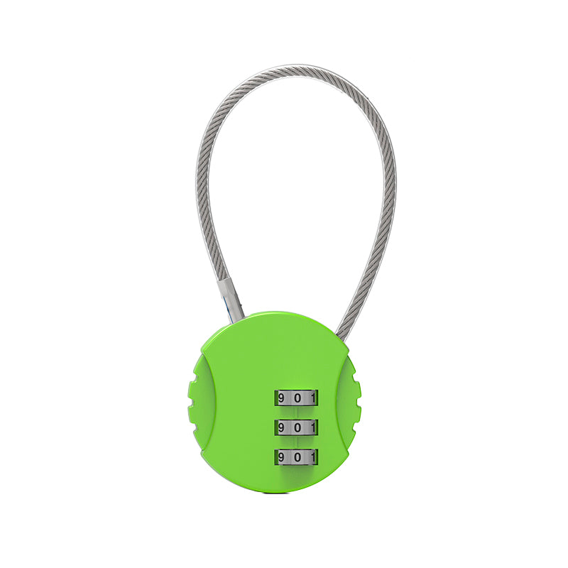 Safes & Lock Boxes: Combination Lock Padlock Locker 3 Digit Security Bike Suitcase Luggage Bag - Green