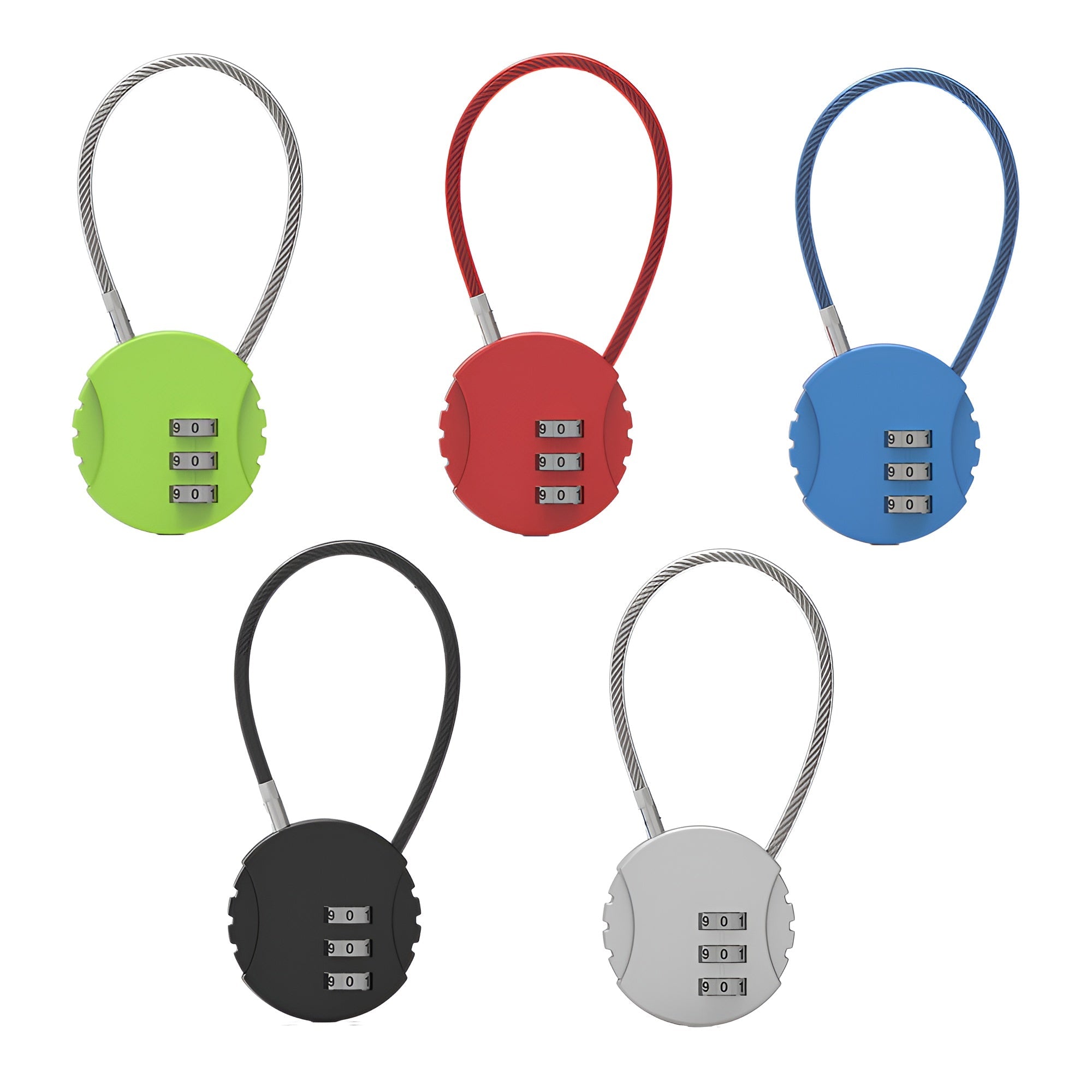 Safes & Lock Boxes: Combination Lock Padlock Locker 3 Digit Security Bike Suitcase Luggage Bag - Red