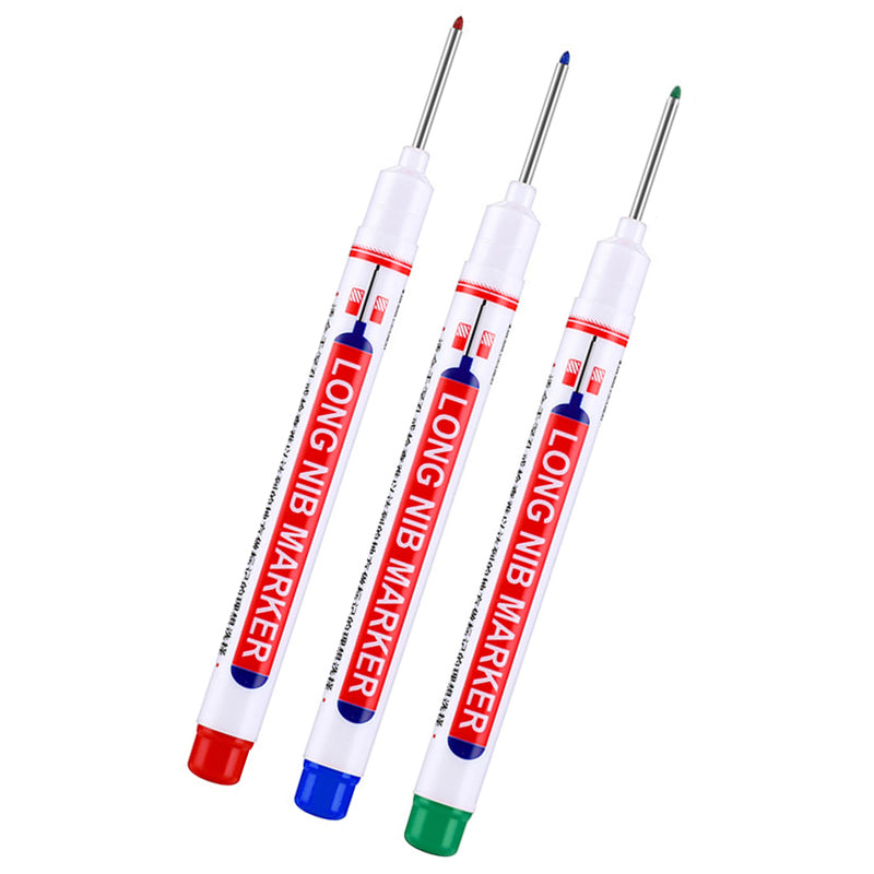 Pens & Pencils: 6Pcs Long Head Deep Hole Long Nosed Marker Multifunction Marker Deep Drill Hol