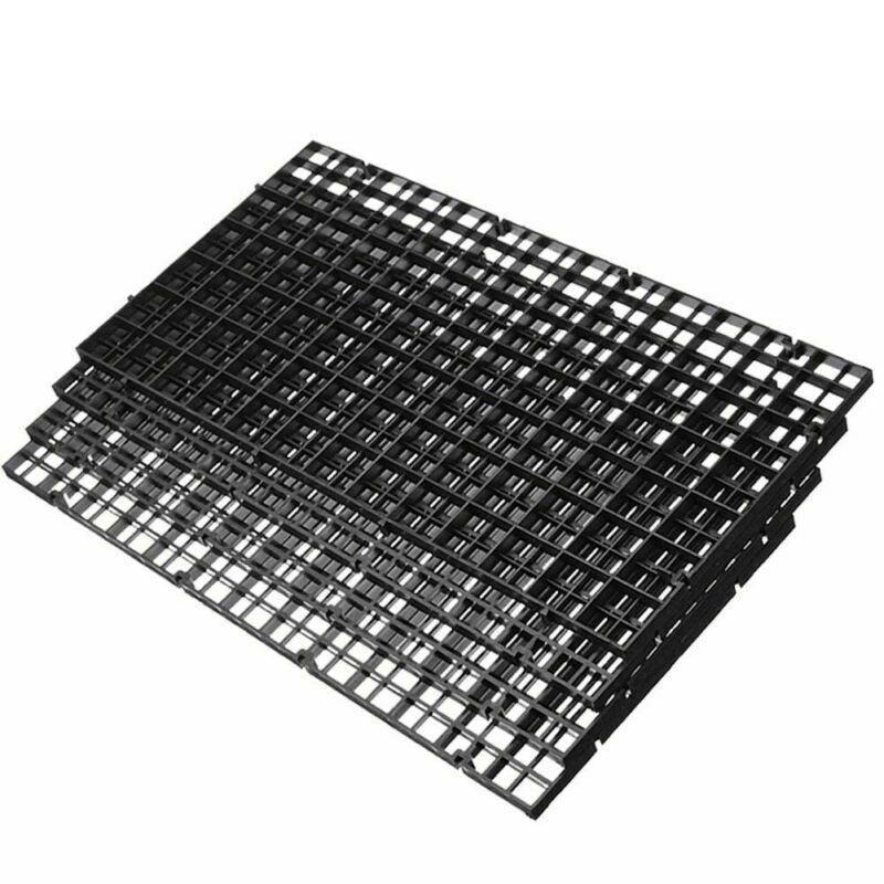 Aquarium Decor: 8Pcs Plastic Fish Grid Divider Durable  Holder Fish Tank Tray Egg Crate Aquarium - White