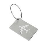 Suitcases: Luggage Tag Aluminum Travel Baggage Suitcase Identity Address Name Label Cards - Blue