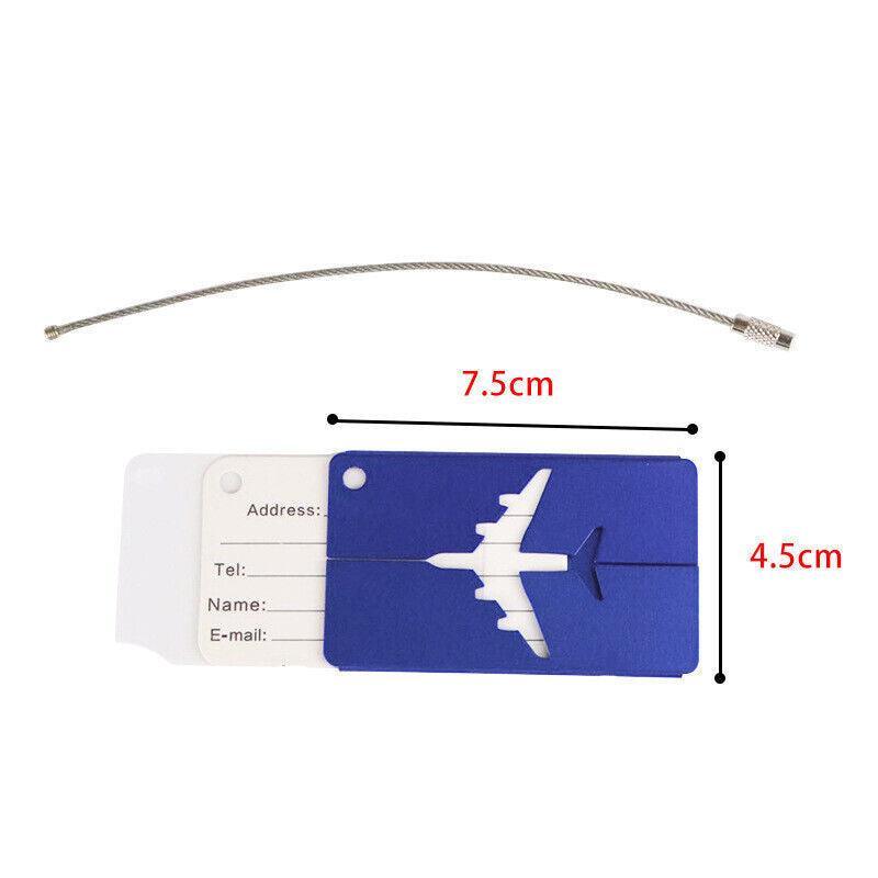 Suitcases: Luggage Tag Aluminum Travel Baggage Suitcase Identity Address Name Label Cards - Purple