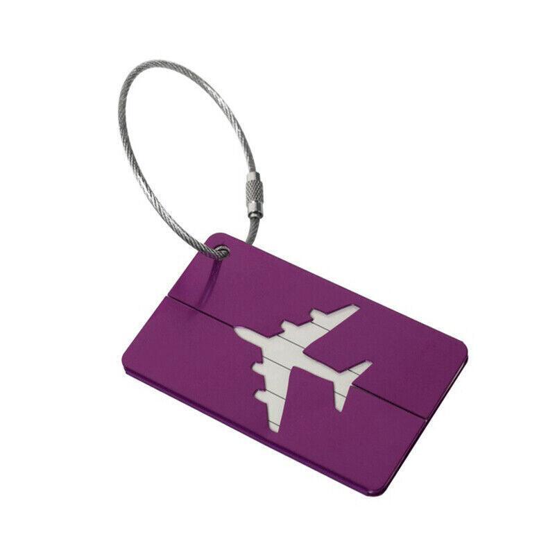Suitcases: Luggage Tag Aluminum Travel Baggage Suitcase Identity Address Name Label Cards - Red