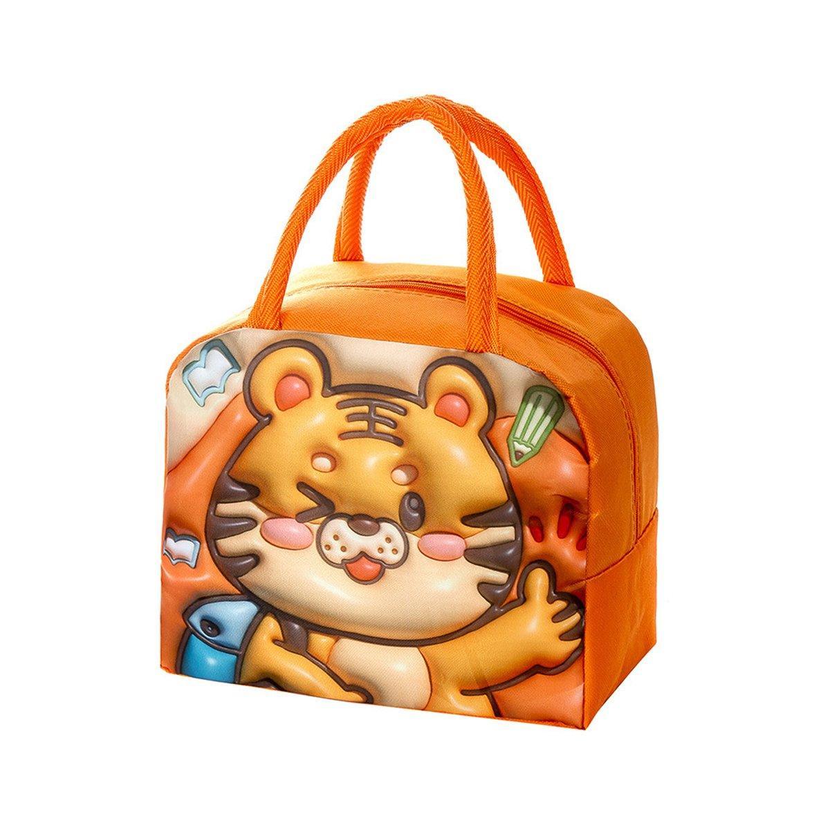 Kid's Lunch Boxes & Bags: Cute 3D Cartoon Insulated Lunch Bag Oxford Fabric Bento Tote for School Use - Pink Rainbow Unicorn