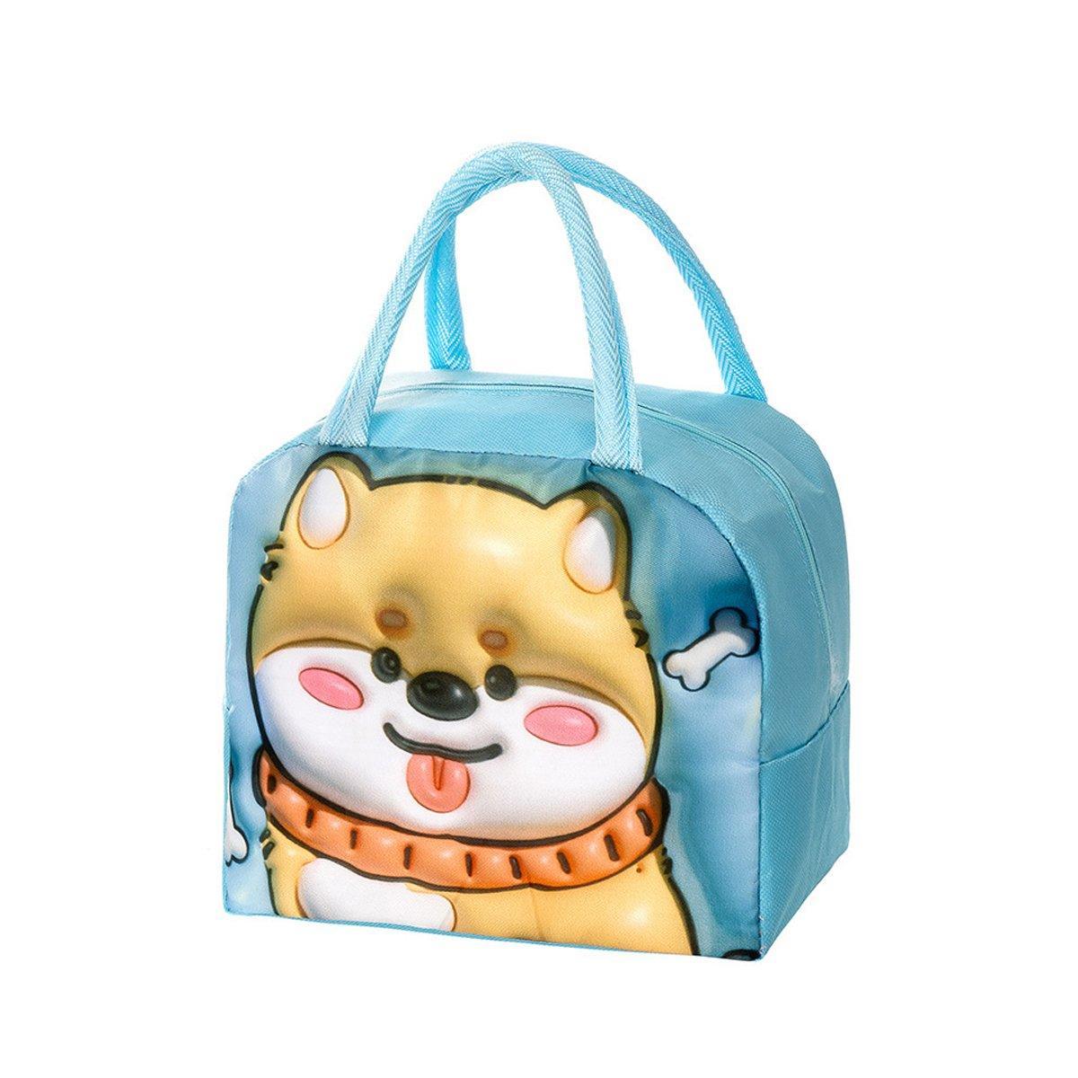 Kid's Lunch Boxes & Bags: Cute 3D Cartoon Insulated Lunch Bag Oxford Fabric Bento Tote for School Use - Pink Rainbow Unicorn