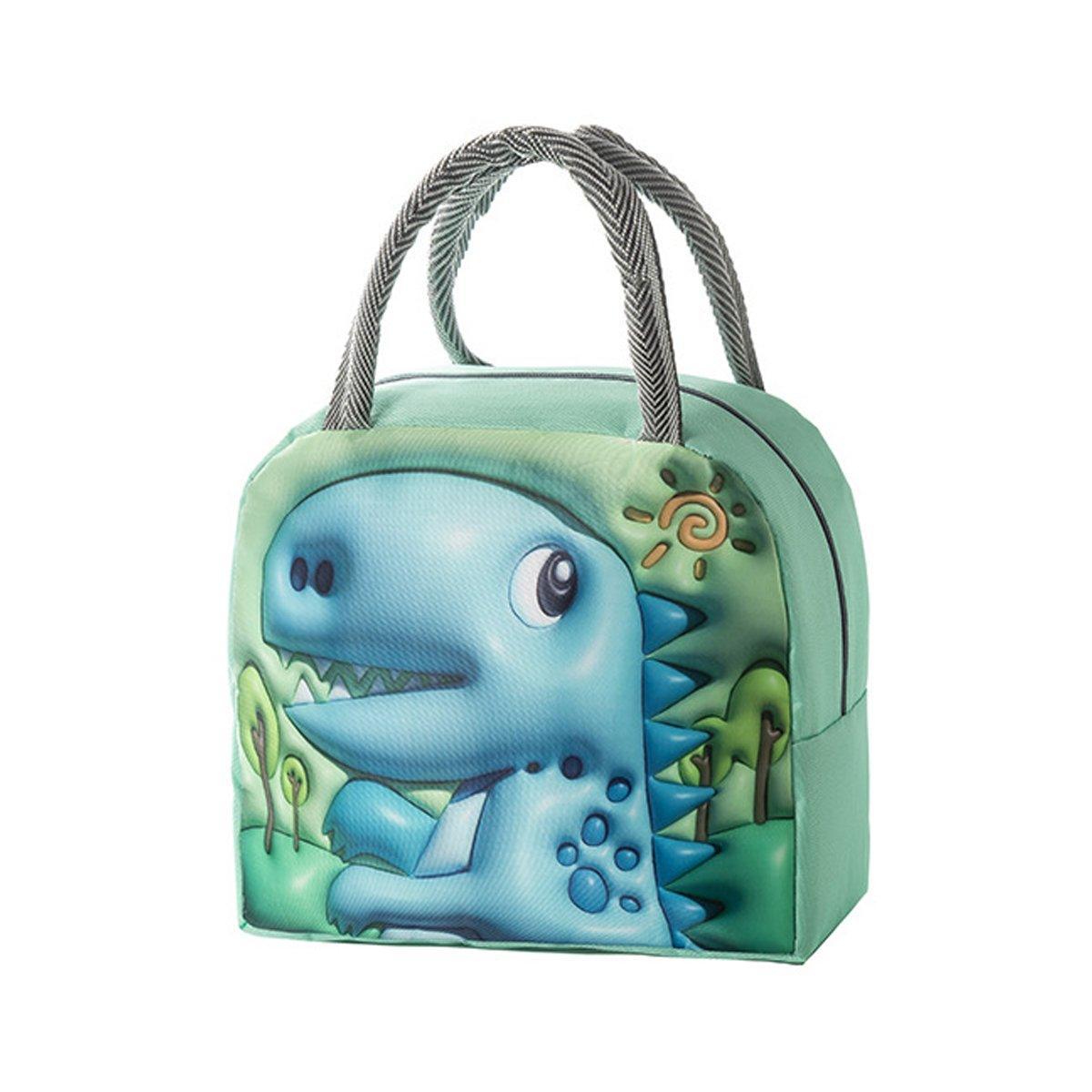 Kid's Lunch Boxes & Bags: Cute 3D Cartoon Insulated Lunch Bag Oxford Fabric Bento Tote for School Use - Orange Tiger