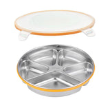 Cooler bags: Multi Compartment Lunch Box with Lid Five Compartments Food Storage Fruit Plate