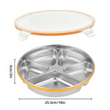 Cooler bags: Multi Compartment Lunch Box with Lid Five Compartments Food Storage Fruit Plate