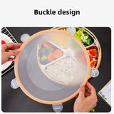 Cooler bags: Multi Compartment Lunch Box with Lid Five Compartments Food Storage Fruit Plate