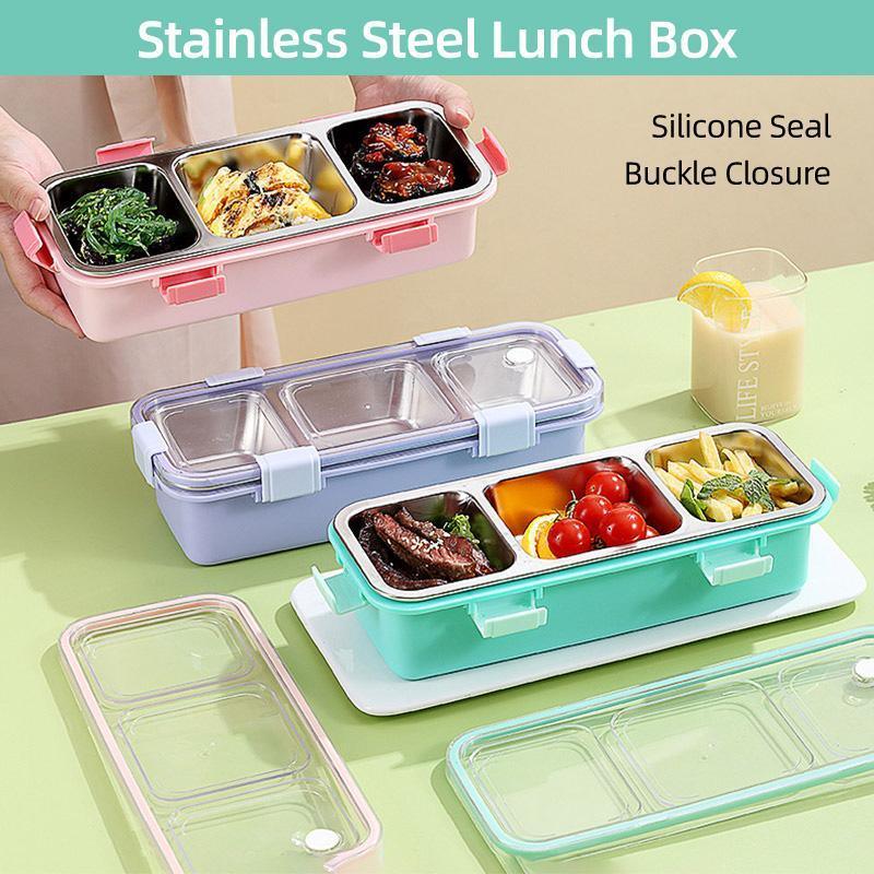Cooler bags: Stainless Steel Lunch Box Compartment Bento Box Food Container for Meal Prep Use - Pink