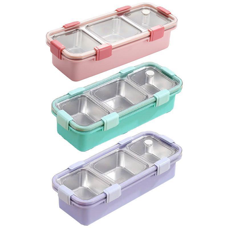 Cooler bags: Stainless Steel Lunch Box Compartment Bento Box Food Container for Meal Prep Use - Pink