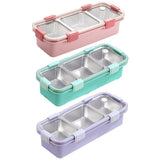 Cooler bags: Stainless Steel Lunch Box Compartment Bento Box Food Container for Meal Prep Use - Pink