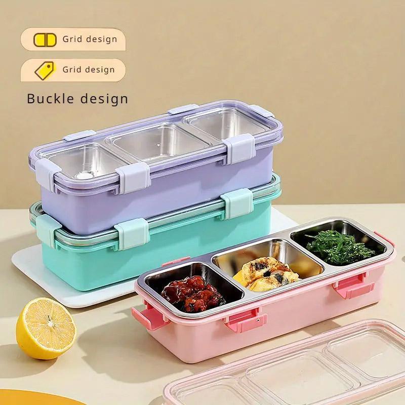 Cooler bags: Stainless Steel Lunch Box Compartment Bento Box Food Container for Meal Prep Use - Pink
