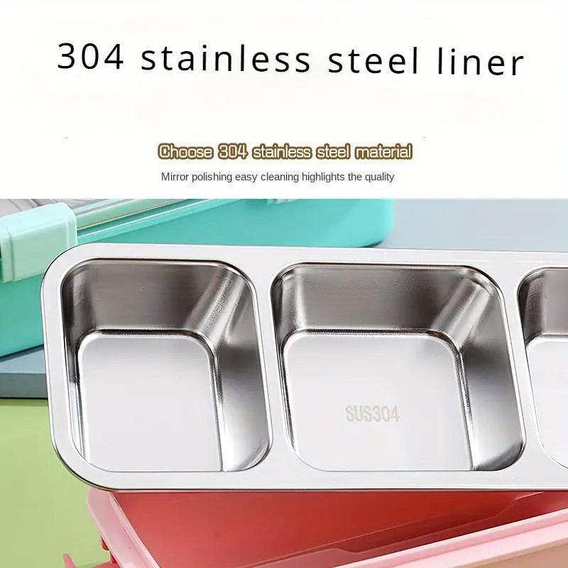 Cooler bags: Stainless Steel Lunch Box Compartment Bento Box Food Container for Meal Prep Use - Pink