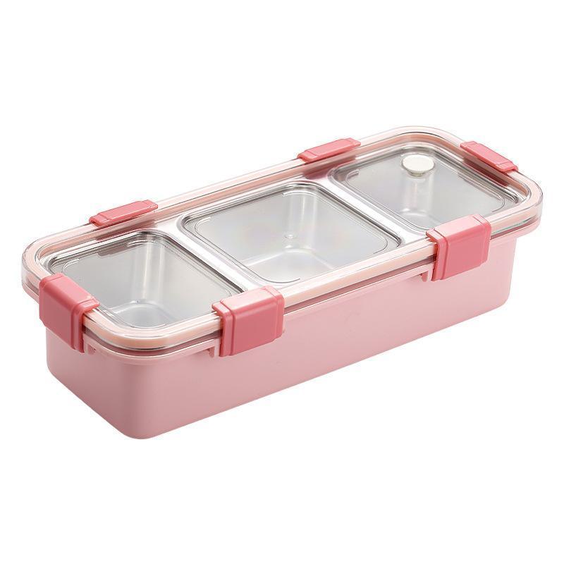 Cooler bags: Stainless Steel Lunch Box Compartment Bento Box Food Container for Meal Prep Use - Pink