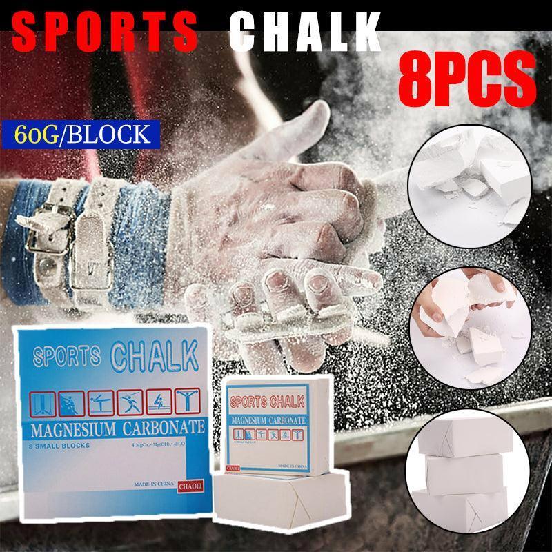 Supports & Braces: Gym Sport Chalk Lifting Weight Gymnastic Climbing Athletics Anti-Slip Carbonate - 8PCS