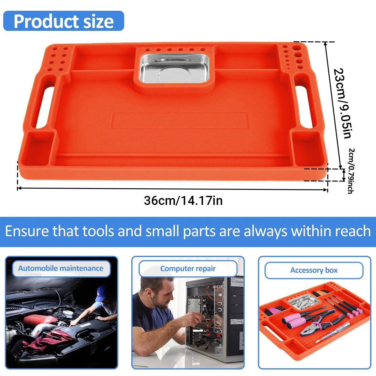 Tool Boxes: Silicone Tool Tray Silicone Tool Part Tray Organizer Workshop Garage Accessories