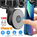 Laptop Stands: Wireless 15W Magnetic Car Mount Holder Charger For Iphone 13 12 Pro Max Magsafe - White